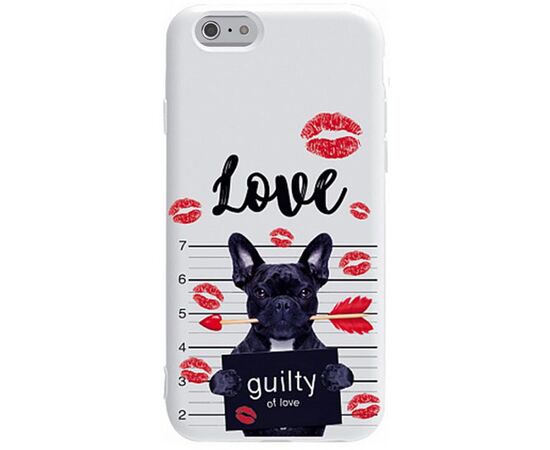 Придбати Чехол-накладка TOTO Pure TPU 2mm Print Case Apple iPhone 6/6s #39 Dog Kiss White, image , характеристики, відгуки