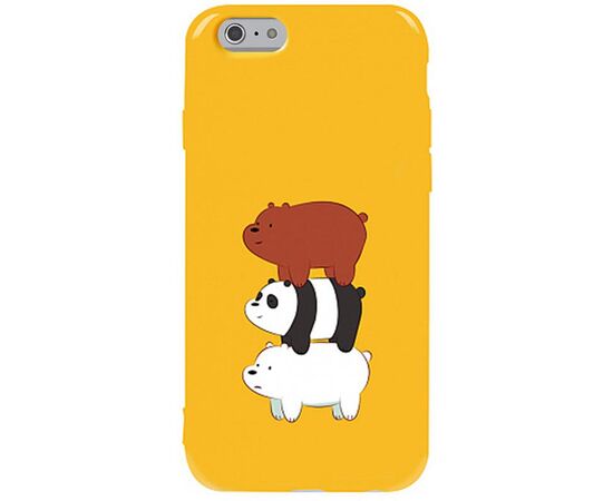 Придбати Чехол-накладка TOTO Pure TPU 2mm Print Case Apple iPhone 6/6s #13 Bears Yellow, image , характеристики, відгуки