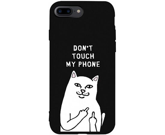 Придбати Чехол-накладка TOTO Matt TPU 2mm Print Case Apple iPhone 7 Plus/8 Plus #58 Cat Dontouch Black, image , характеристики, відгуки