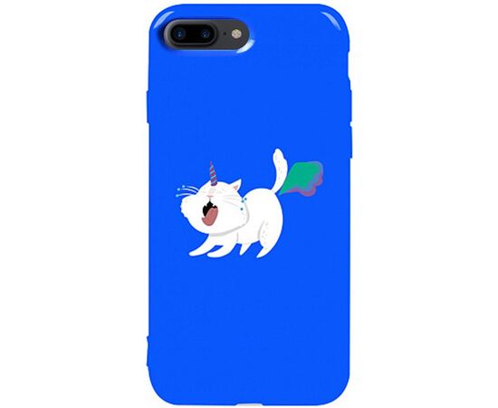 Придбати Чехол-накладка TOTO Pure TPU 2mm Print Case Apple iPhone 7 Plus/8 Plus #6 Cat Puk Blue, image , характеристики, відгуки