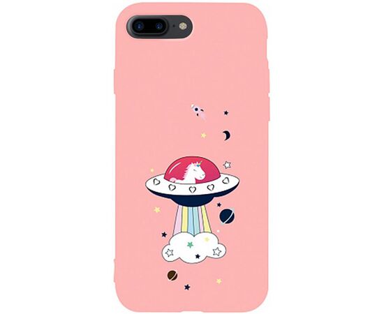 Придбати Чехол-накладка TOTO Matt TPU 2mm Print Case Apple iPhone 7 Plus/8 Plus #17 Ufo Pink, image , характеристики, відгуки