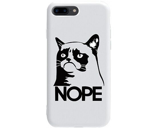 Придбати Чехол-накладка TOTO Pure TPU 2mm Print Case Apple iPhone 7 Plus/8 Plus #4 Cat Nope White, image , характеристики, відгуки