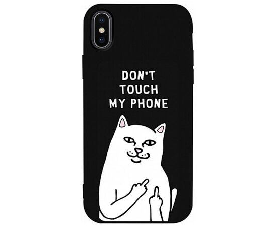 Придбати Чехол-накладка TOTO Matt TPU 2mm Print Case Apple iPhone X/XS #58 Cat Dontouch Black, image , характеристики, відгуки