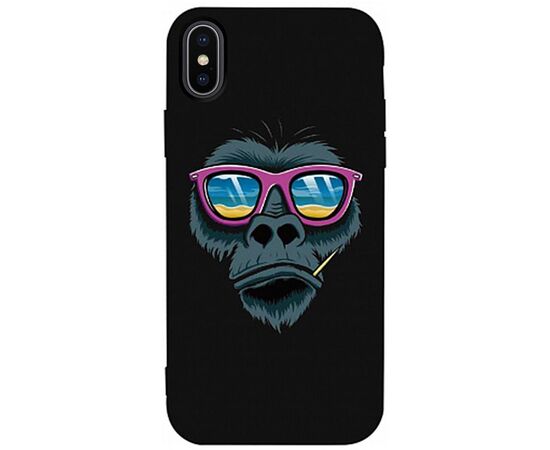 Придбати Чехол-накладка TOTO Matt TPU 2mm Print Case Apple iPhone X/XS #67 Monkey Glass Black, image , характеристики, відгуки