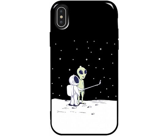 Придбати Чехол-накладка TOTO Pure TPU 2mm Print Case Apple iPhone X/XS #40 Ufo Moon Black, image , характеристики, відгуки