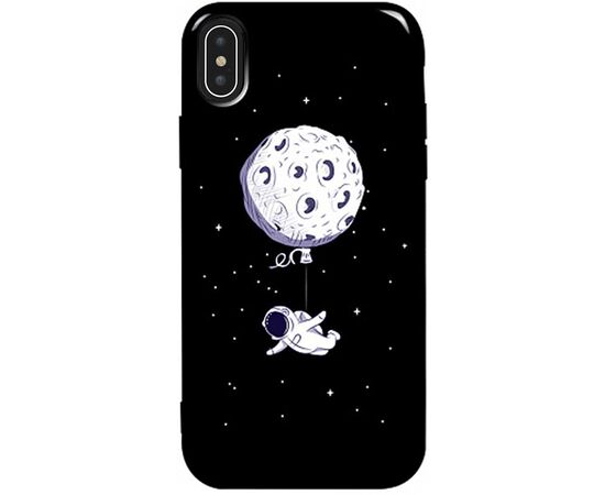 Придбати Чехол-накладка TOTO Pure TPU 2mm Print Case Apple iPhone X/XS #47 Space Moon Black, image , характеристики, відгуки