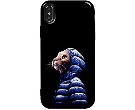 Придбати Чехол-накладка TOTO Pure TPU 2mm Print Case Apple iPhone X/XS #76 Catcoat Black, image , характеристики, відгуки