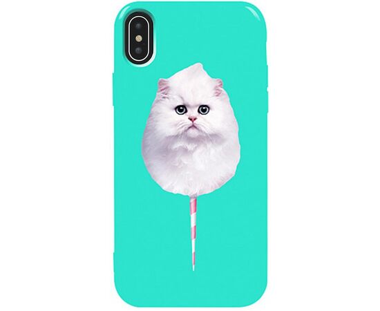 Придбати Чехол-накладка TOTO Pure TPU 2mm Print Case Apple iPhone X/XS #9 Cat Candy Mint, image , характеристики, відгуки