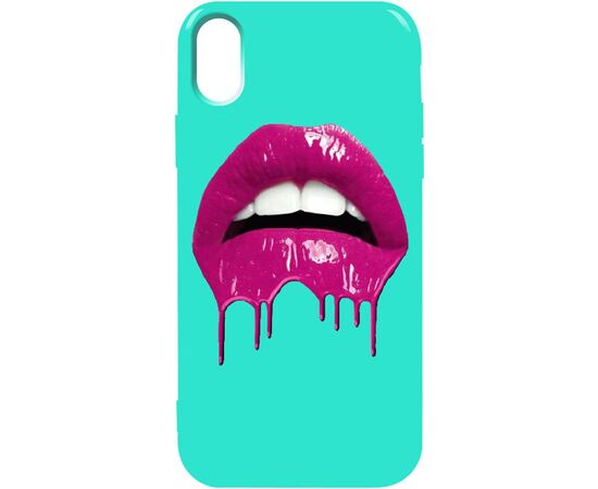 Придбати Чехол-накладка TOTO Pure TPU 2mm Print Case Apple iPhone X/XS #32 Lips Mint, image , характеристики, відгуки