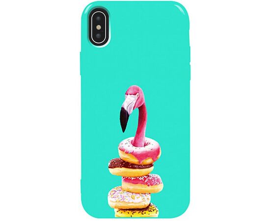 Придбати Чехол-накладка TOTO Pure TPU 2mm Print Case Apple iPhone X/XS #35 Flamingo Donats Mint, image , характеристики, відгуки