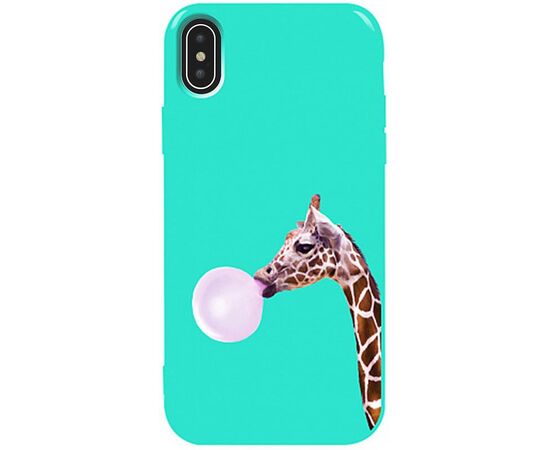 Придбати Чехол-накладка TOTO Pure TPU 2mm Print Case Apple iPhone X/XS #37 Giraff Gum Mint, image , характеристики, відгуки