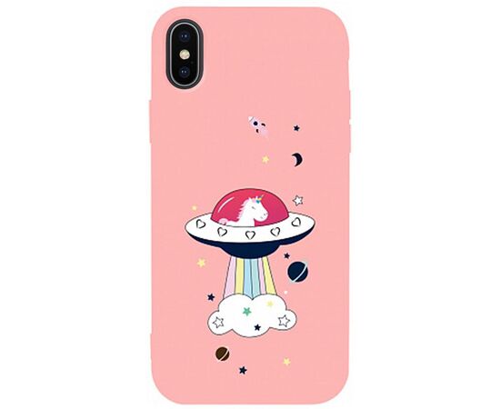 Придбати Чехол-накладка TOTO Matt TPU 2mm Print Case Apple iPhone X/XS #17 Ufo Pink, image , характеристики, відгуки