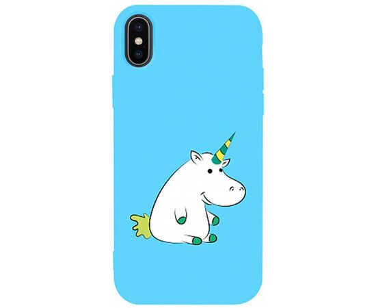 Придбати Чехол-накладка TOTO Matt TPU 2mm Print Case Apple iPhone X/XS #1 Unicorn Circle Sky Blue, image , характеристики, відгуки