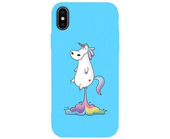 Придбати Чехол-накладка TOTO Matt TPU 2mm Print Case Apple iPhone X/XS #30 Unicorn Puk Sky Blue, image , характеристики, відгуки