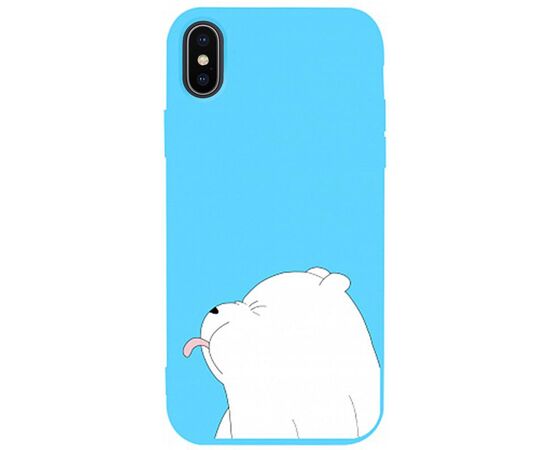 Придбати Чехол-накладка TOTO Matt TPU 2mm Print Case Apple iPhone X/XS #57 Bear Tongue Sky Blue, image , характеристики, відгуки