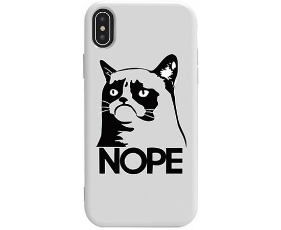 Придбати Чехол-накладка TOTO Pure TPU 2mm Print Case Apple iPhone X/XS #4 Cat Nope White, image , характеристики, відгуки