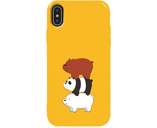 Придбати Чехол-накладка TOTO Pure TPU 2mm Print Case Apple iPhone X/XS #13 Bears Yellow, image , характеристики, відгуки