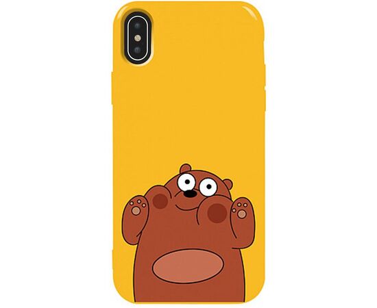 Придбати Чехол-накладка TOTO Pure TPU 2mm Print Case Apple iPhone X/XS #56 Bear Ups Yellow, image , характеристики, відгуки