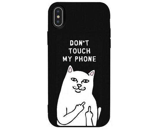 Придбати Чехол-накладка TOTO Matt TPU 2mm Print Case Apple iPhone XS Max #58 Cat Dontouch Black, image , характеристики, відгуки