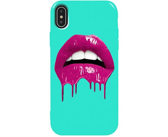 Придбати Чехол-накладка TOTO Pure TPU 2mm Print Case Apple iPhone XS Max #32 Lips Mint, image , характеристики, відгуки