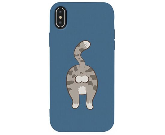 Придбати Чехол-накладка TOTO Matt TPU 2mm Print Case Apple iPhone XS Max #62 Catzad Navy Blue, image , характеристики, відгуки