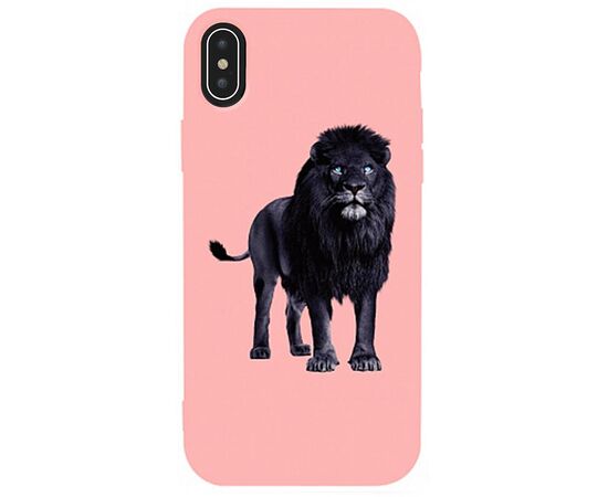 Придбати Чехол-накладка TOTO Matt TPU 2mm Print Case Apple iPhone XS Max #36 Blacklion Pink, image , характеристики, відгуки