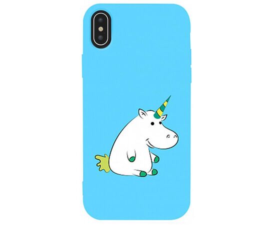 Придбати Чехол-накладка TOTO Matt TPU 2mm Print Case Apple iPhone XS Max #1 Unicorn Circle Sky Blue, image , характеристики, відгуки