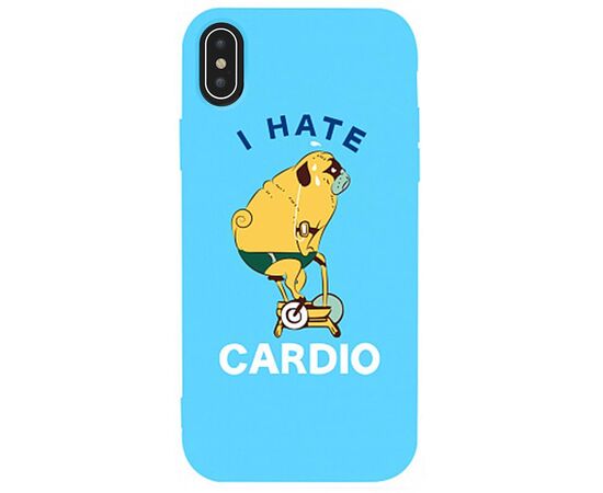 Купить Чехол-накладка TOTO Matt TPU 2mm Print Case Apple iPhone XS Max #5 Hate Cardio Sky Blue, фото , характеристики, отзывы