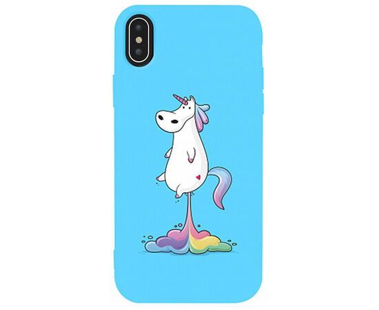 Купить Чехол-накладка TOTO Matt TPU 2mm Print Case Apple iPhone XS Max #30 Unicorn Puk Sky Blue, фото , характеристики, отзывы