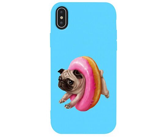 Придбати Чехол-накладка TOTO Matt TPU 2mm Print Case Apple iPhone XS Max #34 Dog Donat Sky Blue, image , характеристики, відгуки