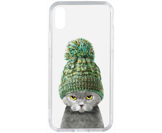 Придбати Чехол-накладка TOTO Acrylic+TPU Print Case Apple iPhone XS Max #7 Cat In Hat Transparent, image , характеристики, відгуки