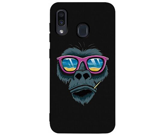 Купить Чехол-накладка TOTO Matt TPU 2mm Print Case Samsung Galaxy A20/A30 #67 Monkey Glass Black, фото , характеристики, отзывы