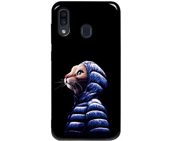 Купить Чехол-накладка TOTO Pure TPU 2mm Print Case Samsung Galaxy A20/A30 #76 Catcoat Black, фото , характеристики, отзывы