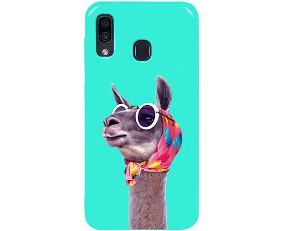 Придбати Чехол-накладка TOTO Pure TPU 2mm Print Case Samsung Galaxy A20/A30 #8 Lama Glasses Mint, image , характеристики, відгуки