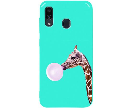 Придбати Чехол-накладка TOTO Pure TPU 2mm Print Case Samsung Galaxy A20/A30 #37 Giraff Gum Mint, image , характеристики, відгуки