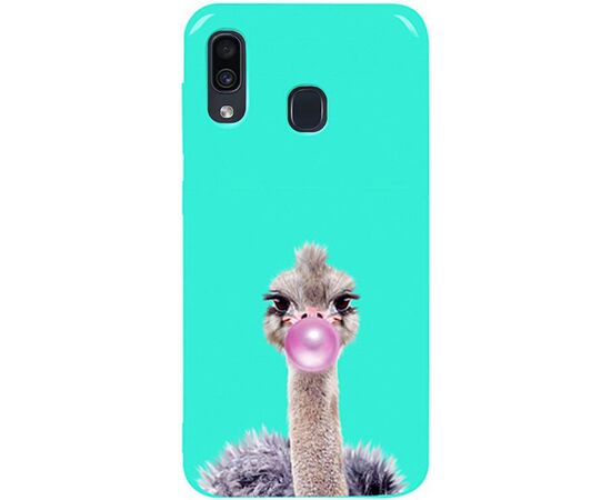 Купить Чехол-накладка TOTO Pure TPU 2mm Print Case Samsung Galaxy A20/A30 #38 Ostrich Gum Mint, фото , характеристики, отзывы