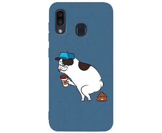 Придбати Чехол-накладка TOTO Matt TPU 2mm Print Case Samsung Galaxy A20/A30 #50 Mops Kak Navy Blue, image , характеристики, відгуки