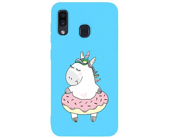 Придбати Чехол-накладка TOTO Matt TPU 2mm Print Case Samsung Galaxy A20/A30 #3 Unicorn Donut Sky Blue, image , характеристики, відгуки