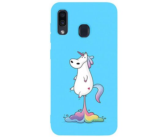 Придбати Чехол-накладка TOTO Matt TPU 2mm Print Case Samsung Galaxy A20/A30 #30 Unicorn Puk Sky Blue, image , характеристики, відгуки