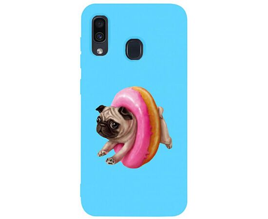 Купить Чехол-накладка TOTO Matt TPU 2mm Print Case Samsung Galaxy A20/A30 #34 Dog Donat Sky Blue, фото , характеристики, отзывы