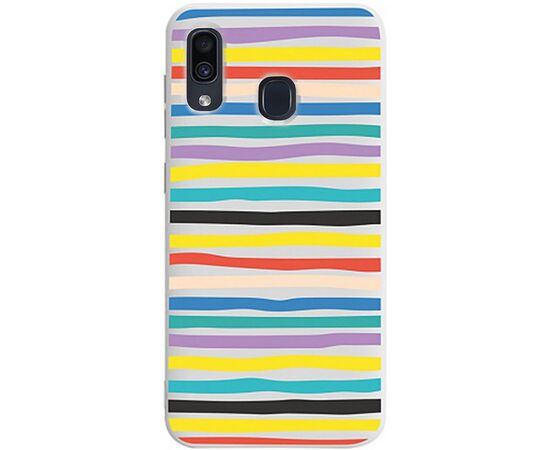 Придбати Чехол-накладка TOTO Pure TPU 2mm Print Case Samsung Galaxy A20/A30 #19 Stroke White, image , характеристики, відгуки