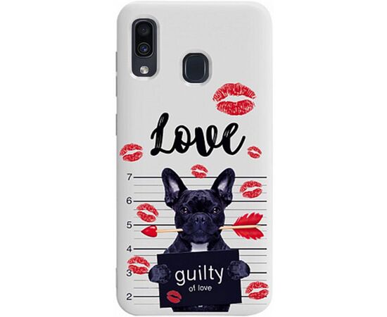 Купить Чехол-накладка TOTO Pure TPU 2mm Print Case Samsung Galaxy A20/A30 #39 Dog Kiss White, фото , характеристики, отзывы