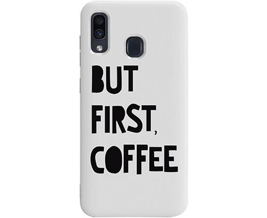 Купить Чехол-накладка TOTO Pure TPU 2mm Print Case Samsung Galaxy A20/A30 #41 First Coffee White, фото , характеристики, отзывы