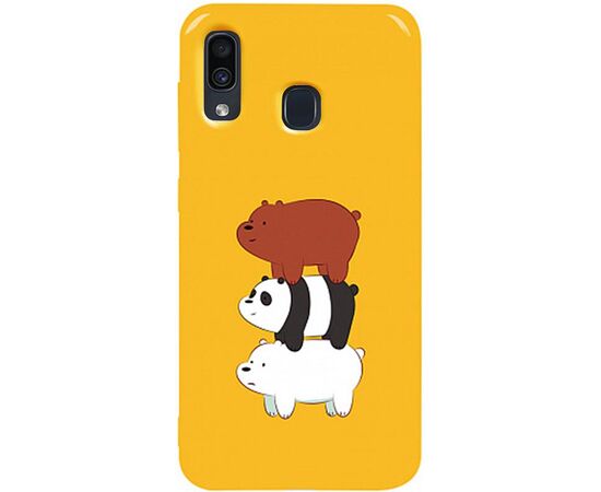 Придбати Чехол-накладка TOTO Pure TPU 2mm Print Case Samsung Galaxy A20/A30 #13 Bears Yellow, image , характеристики, відгуки