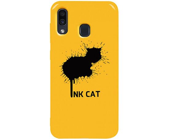 Придбати Чехол-накладка TOTO Pure TPU 2mm Print Case Samsung Galaxy A20/A30 #48 Inkcat Yellow, image , характеристики, відгуки