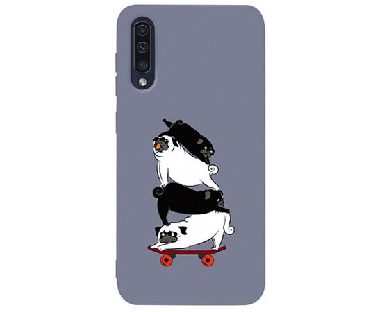 Придбати Чехол-накладка TOTO Matt TPU 2mm Print Case Samsung Galaxy A30s/A50/A50s #51 Mops Skate Lavander Grey, image , характеристики, відгуки