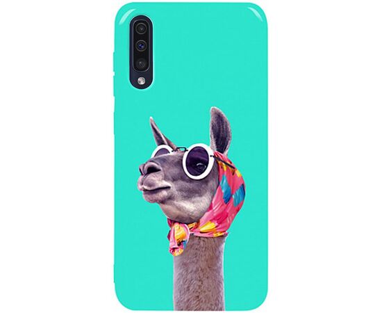 Купить Чехол-накладка TOTO Pure TPU 2mm Print Case Samsung Galaxy A30s/A50/A50s #8 Lama Glasses Mint, фото , характеристики, отзывы