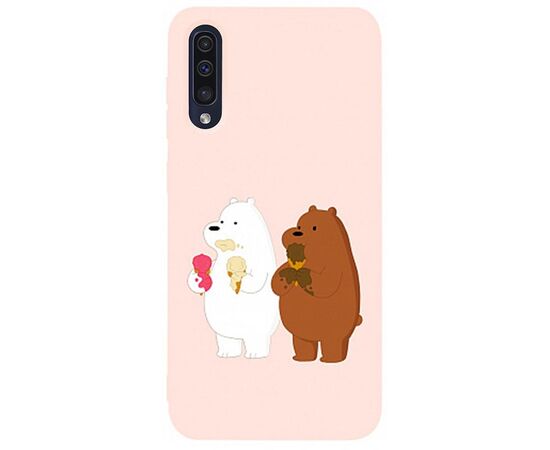 Купить Чехол-накладка TOTO Matt TPU 2mm Print Case Samsung Galaxy A30s/A50/A50s #66 Bear Icecreame Sand pink, фото , характеристики, отзывы