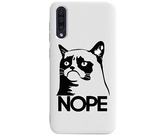 Купить Чехол-накладка TOTO Pure TPU 2mm Print Case Samsung Galaxy A30s/A50/A50s #4 Cat Nope White, фото , характеристики, отзывы