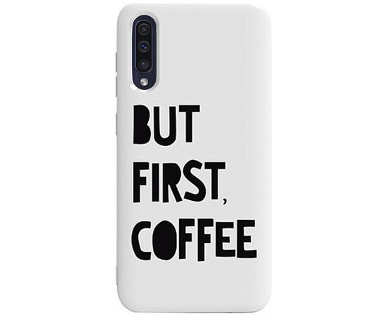 Купить Чехол-накладка TOTO Pure TPU 2mm Print Case Samsung Galaxy A30s/A50/A50s #41 First Coffee White, фото , характеристики, отзывы